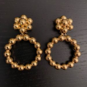 Christian Dior gold clip on earrings